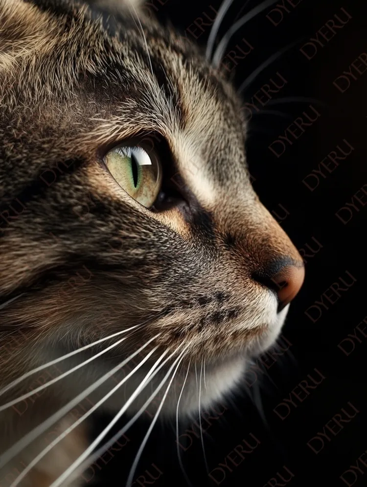 猫的特写：细腻的毛发与明亮的眼睛